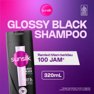 SUNSILK SHAMPOO GLOSSY BLACK 320ML