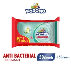Kodomo Antibacterial Wet Wipes Bag of 50 Buy 1 Get 1 Free