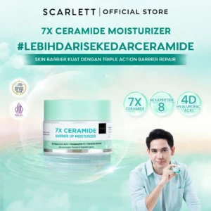 SCARLETT 7X Ceramide Moisturizer - Facial Moisturizer to Brighten, Moisturize, Repair Skin Barrier & Hydrate Facial Skin || Sensitive Skin Approved & Does Not Make Up