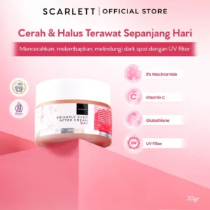 Scarlett Whitening Brightly Ever After Day Cream - Moisturizer Facial Moisturizing Cream to Brighten, Moisturize & Fade Dark Spots on