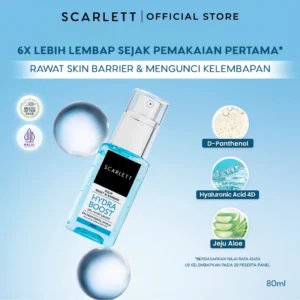 Scarlett Whitening Aqua Reset & Barrier Hydra Boost Gel Moisturizer 5% Panthenol-Hyaluronic Acid - facial moisturizer for dry, sensitive, and mildly irritated skin with D-Panthenol and Hyaluronic Acid