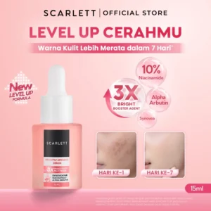 NEW FORMULA Scarlett Brightly Advance Serum 10% Niacinamide Alpha Arbutin Synovea - Brightening serum, brightening serum, helps disguise dark spots, improves uneven skin tone, disguises acne scars