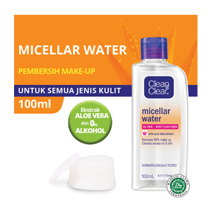 CLEAN & CLEAR MICELLAR WATER WITH ALOE VERA EXTRACT BTL 100mL