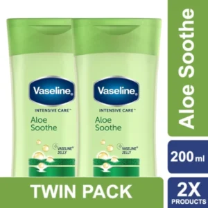 Vaseline Lotion Intensive Care Aloe Soothe 200ml Twin Pack