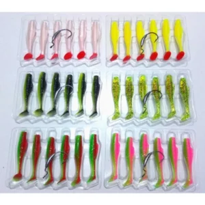 6pcs soft lure 5.5cm + hook kenzi 1# which requires mixed colors cht