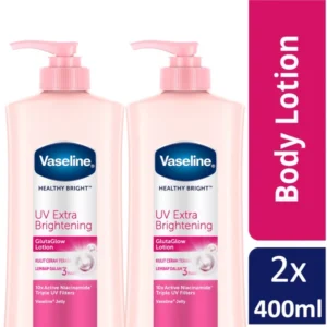 Vaseline Healthy Bright HAND BODY LOTION UV Extra Bright with Sunscreens&Niacinamide 400ml x2