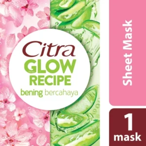 Citra Glow Recipe Sheet Mask / Sakura + Aloe Vera Facial Mask 25 gr