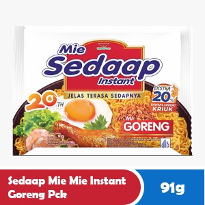 SEDAAP MIE FRIED INSTANT NOODLES PCK 91g