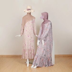 Le Khari Shaly Dress Rayon Twill Material Gamis Homedress Busui Size S - XL