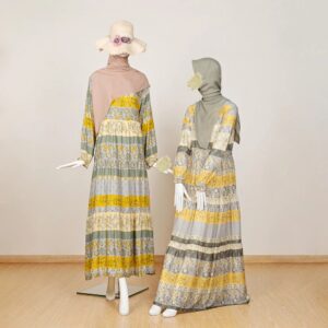 Le Khari Sepya Dress Gamis Rayon Material Viscose Gamis Homedress Busui Size S - XL