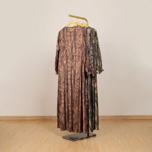 Le Khari Lavin Dress Premium Material Brown Silk Gamis Busui Gamis Homedress Size S-XL