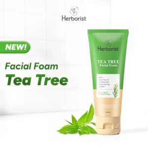 Herborist Facial Foam Tea Tree Oil 80g Soap Washing Acne Face & Oily