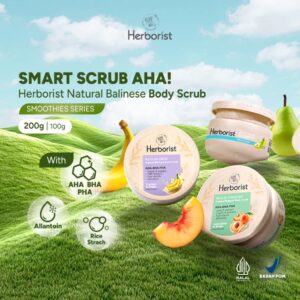 Herborist Smoothies Body Scrub AHA BHA PHA 100gr / 200gr – Body Scrubs Exfoliation, Brightening, Refreshing & Maintaining Moisture