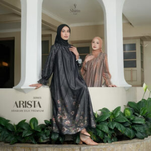 ￼Shirin Zein - Latest Luxury 2026 Gamis Arabian Silk Material ELEGAN with Exclusive Motif Arista Series Eid Dress