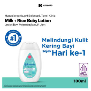JOHNSON'S Milk + Rice Baby Lotion - Baby Lotion 100ml