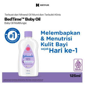 JOHNSON'S Bed Time Baby Oil - Lily & Aroma Baby Massage Oil 125ml Jasmine