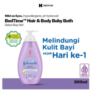 JOHNSON'S Bedtime Hair & Body Baby Bath - 2in1 Baby Soap 500ml