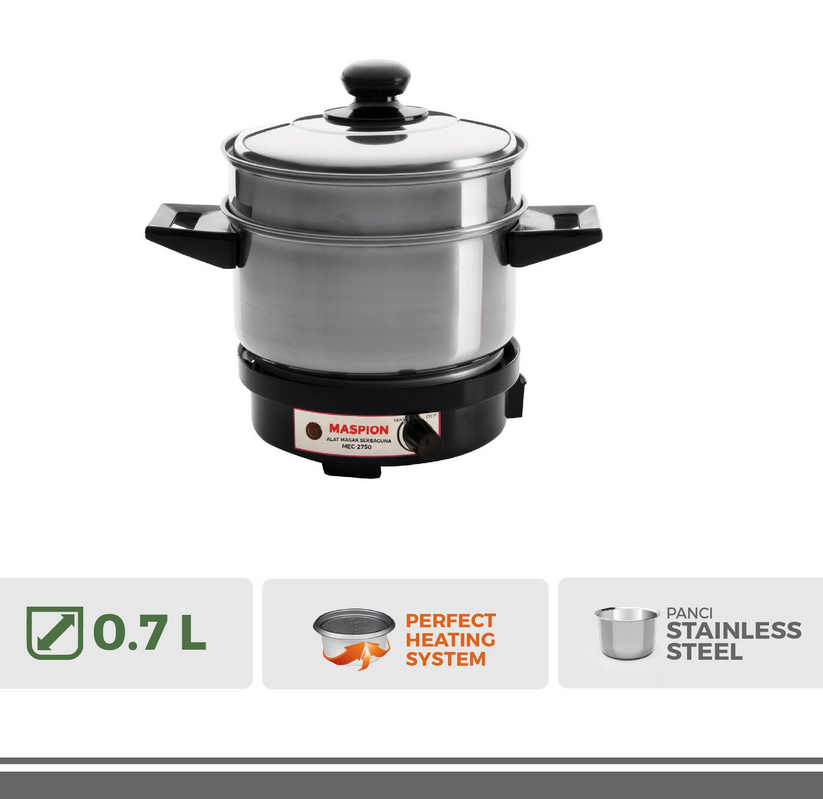 Maspion MEC 2750 Travel Cooker 0.7 Liter - ptnooramanahglobal.com