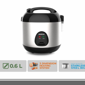 Maspion Rice Cooker Magic Com 0.6 Liter MRJ-0623 BSSS SS 304