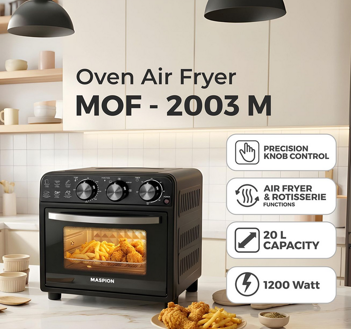 Maspion Air Fryer Oven Grill Furnace MOF 2003M - ptnooramanahglobal.com
