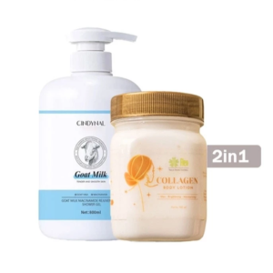 CINDYNAL - Body Care Set Goat Milk 800ml – Bath Soap & Body Lotion