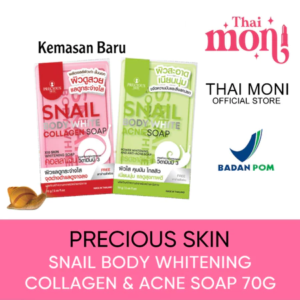 Precious Skin Thailand Snail Body White Anti Acne Collagen X10 Soap/Soap Collagen/Soap Acne/Soap 80g