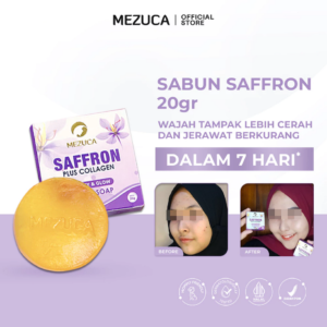Mezuca Saffron Face Soap Plus Collagen Bleach Natural Face Overcome Acne Scar Black Spot