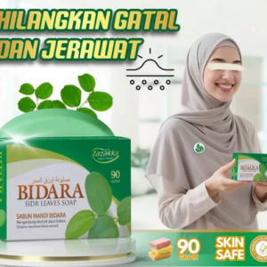 TAZAKKA Original Bidara Soap 90gr | Eliminate Itching, Back Acne & Scars | BPOM HALAL Safe