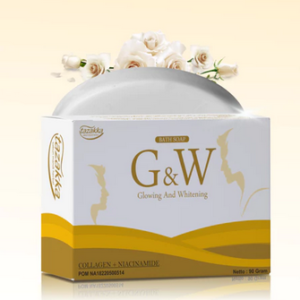 TAZAKKA G&W Body Whitening Soap And Permanent Face Bpom Niacinamide Collagen Whitening Glowing Soap