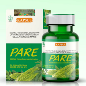 Tazakka Extract Pare 60 Capsules - Herbal Medicine Diabetes Blood Sugar Lowering Halal BPOM