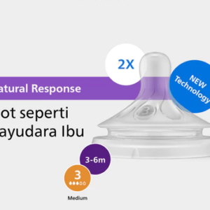 Philips Avent | Baby Dot Milk Bottle | Natural Response | Dot Like Mother Breasts | 3-6M | SCY963/02