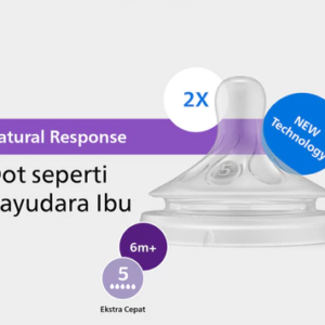 Philips Avent | Baby Dot Milk Bottle | Natural Response | Dots Like Mother Breasts | 6M+ | SCY965/02