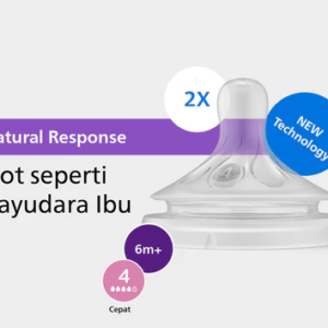 Philips Avent | Baby Dot Milk Bottle | Natural Response | Dots Like Mother Breasts | 6M+ | SCY964/02