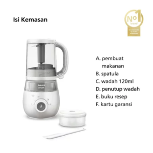 Philips Avent | Food Processor | MPASI Tool | Blender Stores Heating Defrost MPASI | 4 in 1 | SCF883/01