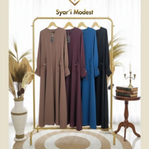 SYAR'I MODEST Clothes gamis abaya women Muslimah, Anti-UV Material, Comfortable, cool & elegant