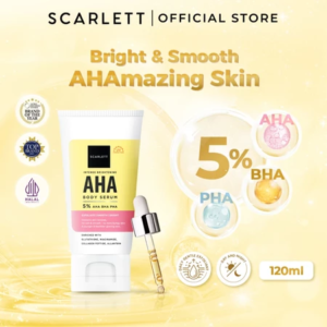 Scarlett Intense Brightening AHA Body Serum 5% AHA BHA PHA Tube - 120ml