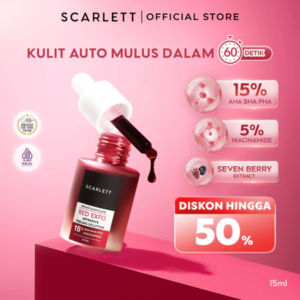SCARLETT Revive Glow Elixir Red Info Intensive Peeling Solution - Peeling Serum Exfoliation Impressive and Smooth in 60 seconds