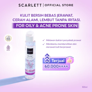 SCARLETT Acne Facial Wash Soap to Treat and Prevent Acne Growth with Salicylic Acid & Niacinamide