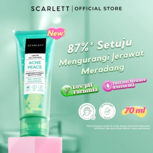 SCARLETT Low pH Acne Peace Gel Cleanser-Facial Washing Soft Face Low pH, Skinless Skin, Basic Skincare Anti Acne, Safe For Skin