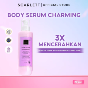 Scarlett Whitening Charming Body Serum - Body Flush with Luxurious Fragrance Aroma to Brighten Moisturizing Skin Decoration