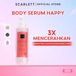 Scarlett Whitening Body Serum Happy Moisturizes and Brightening