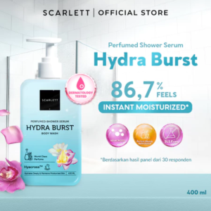 SCARLETT Perfumed Shower Serum 400ml – Hydra Burst Hydrating Shower Gel with HyacrossTM Liquid Bath Soap