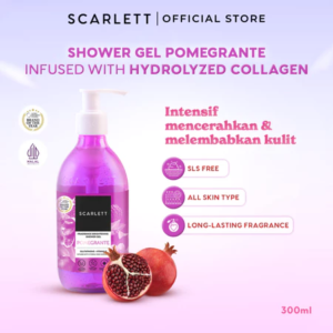 Scarlett Fragrance Brightening Shower Gel Pomegranate | Body Wash | Liquid Bath Soap