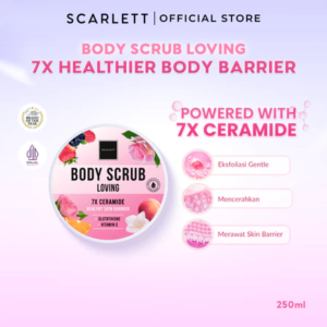 Scarlett Whitening Loving Body Scrub - Scrub for Lightening Body with 7X Ceramide to Brighten Moisturize Skin Nutrition