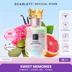 Scarlett Whitening Eau De Perfume Sweet Memories 30ml - EDP Perfume with Vanilla & Durable Sweet Fragrance
