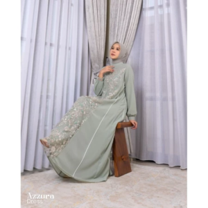 MAREVI Kalyra Dress Raya Series - Azzura Pisthacio, Size STD & Jumbo