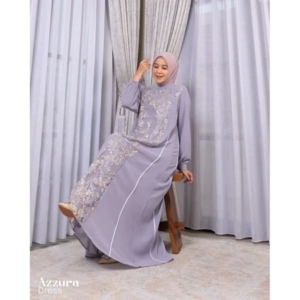 MAREVI Kalyra Dress Raya Series - Azzura Grey, Size STD & Jumbo