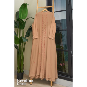 REVALINE DRESS ORIGINAL BY MAREVI OFFICIAL - Capucino (Jumbo)