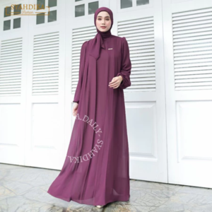 (FREE HIJAB) - GAMIS CERUTY BABYDOMOL PREMIUM ARSYILA BY SYAHNAZ MUSLIM FASHION