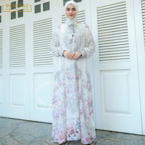 (Free HIJAB ) Gamis Muslim Dress Set Hijab Ceruty Babydoll Sultan Series Syahnaz muslim fashion By Shahdika